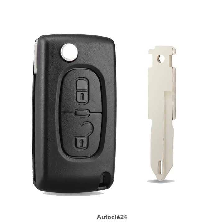 Coque Clé Compatible pour Peugeot - Citroen - Pile sur coque