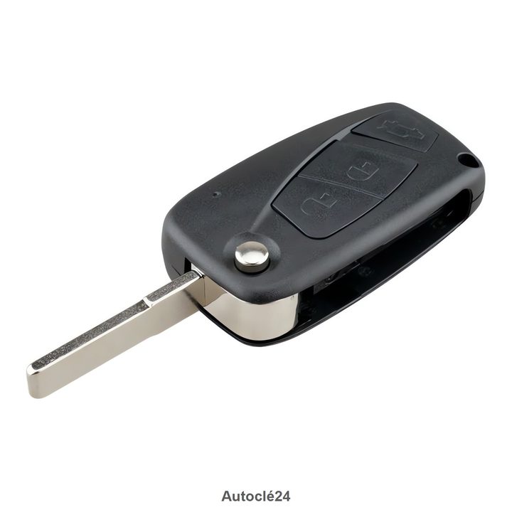 Coque Clé Compatible pour Fiat - Scudo - Stilo - Bravo - 3 boutons - Tiroir pile