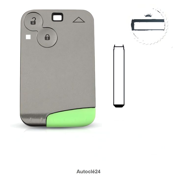 Clé Carte Télécommande Compatible pour Renault Laguna II (2002-2008)