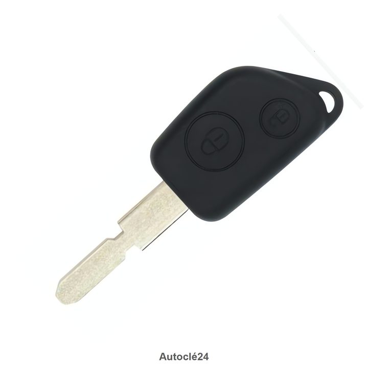 Coque Clé Compatible pour Peugeot 406 de 1998 à 2001 - 1 Bouton - Pile sur coque(CR2016) - fourni sans Lame.