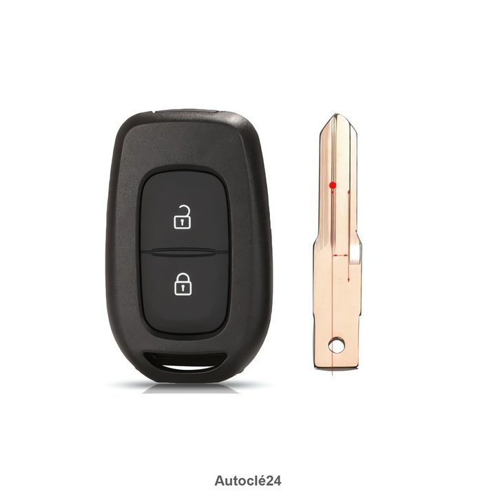 Coque clé Compatible pour Dacia - Pile sur coque
