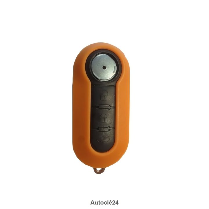 Coque Clé Compatible pour Fiat - Tiroir Pile Marron