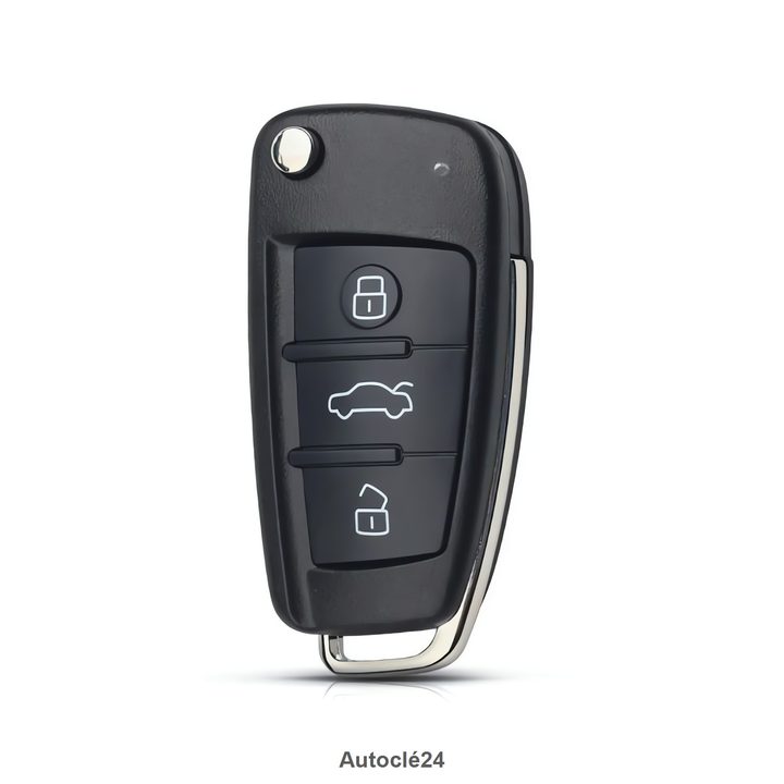 Coque Clé Compatible Audi A1 A3 A4 A6 - Pile sur coque - 3 boutons