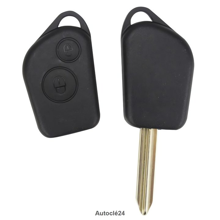 Coque Télécommande Compatible PSA 2 BOUTONS - BERLINGO - XSARA PICASSO - Pile sur circuit - SX9