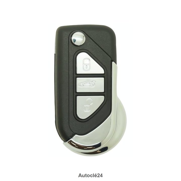 Coque Clé Compatible pour DS3 de 2009 à 2017 - 3 Boutons - Pile sur coque - Lame VA2