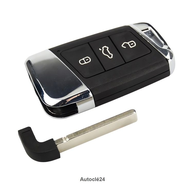 Coque Clé Compatible pour Seat Skoda Volkswagen - Pile sur Coque