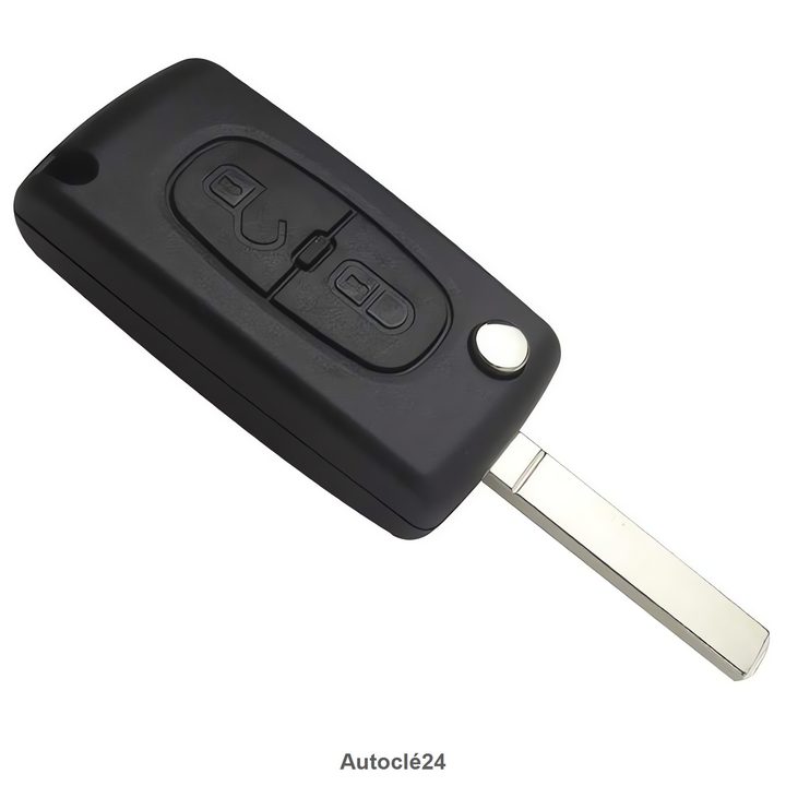 Coque Clé Compatible pour Citroen C3 de 2002 à 2006 - 2 Boutons - Pile sur circuit - Lame VA2