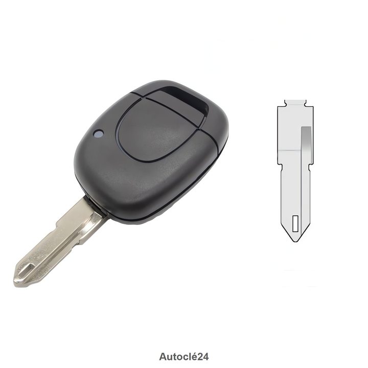 Clé Télécommande Compatible pour Renault Clio II Campus (2006-2012)