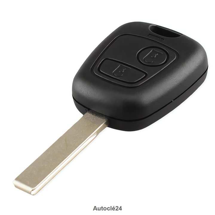 Coque Clé Compatible pour Peugeot 307 SW de 2002 à 2005 - 2 Boutons - Pile sur circuit(CR2016) - Lame HU83