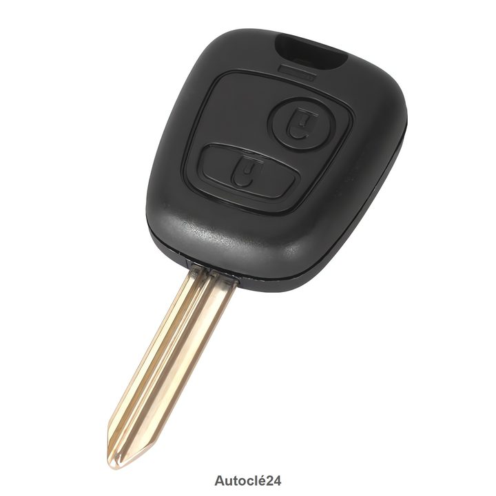 Coque clé Compatible pour Peugeot Partner de 2000 à 2008 - 2 Boutons - Pile sur circuit(CR2016) - Lame SX9